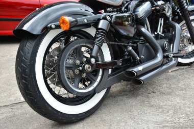 MANILA, PH-NOVEMBER 10 - Harley Davidson motosiklet TransKnight nakliye fuarında 10 Kasım 2018 tarihinde Manila, Filipinler.