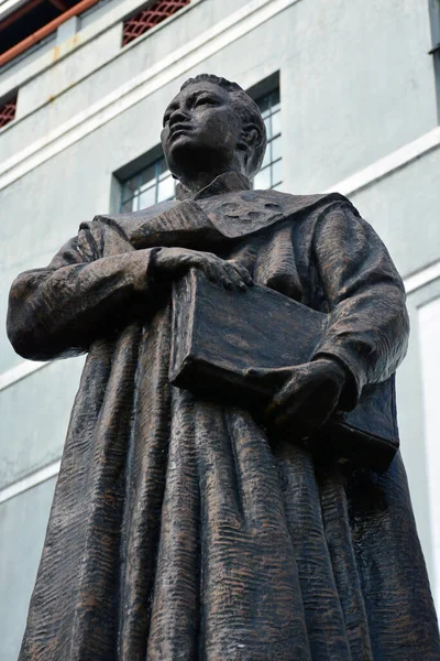 Manila Νοεμβρίου Colegio San Juan Letran Vicente Dela Paz Statueon — Φωτογραφία Αρχείου