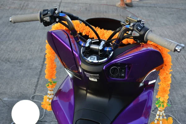 Pasig Nov Honda Motocicleta Velocímetro Rodas Vapin Carro Show Novembro — Fotografia de Stock