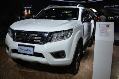PAsay, PH - OCT 27 - Nissan Navara 27 Ekim 2018 tarihinde Filipin Uluslararası Otomobil Fuarı 'ndan alınmıştır..