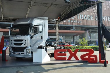 PAsay, PH - OCT 27 - Isuzu exz traktör kamyonu 27 Ekim 2018 'de Filipin Uluslararası Motor Fuarı' nda, Pasay, Filipinler 'de.