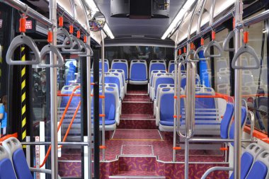 PAsay, PH - OCT 27 - CMANC bs 120 'ler 27 Ekim 2018' de Filipin Uluslararası Otomobil Fuarı 'nda iç koltuklar.