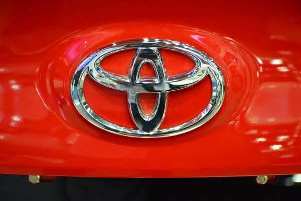 Pasay Oct Έμβλημα Της Toyota Vios Στο Διεθνές Σαλόνι Αυτοκινήτου — Φωτογραφία Αρχείου