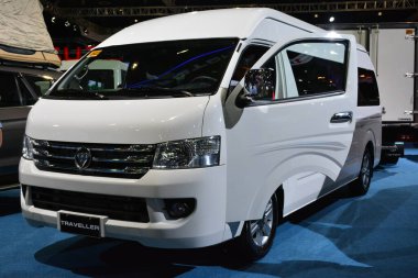 PAsay, PH - OCT 27 - Filipin Uluslararası Otomobil Fuarı 'nda Foton gezgini minibüsü 27 Ekim 2018, Pasay, Filipinler.