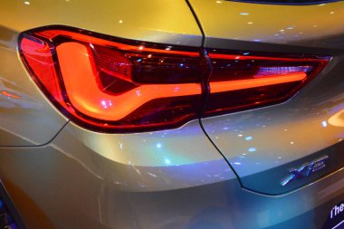Pasay, PH - OCT 27 - BMW x2 Fren lambası Filipin Uluslararası Motor Fuarı 'nda 27 Ekim 2018 Pasay, Filipinler.