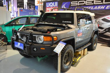 PAsay, PH - 25 Mayıs - Toyota fj kruvazörü 25 Mayıs 2019 tarihinde Pasay, Filipinler 'de.