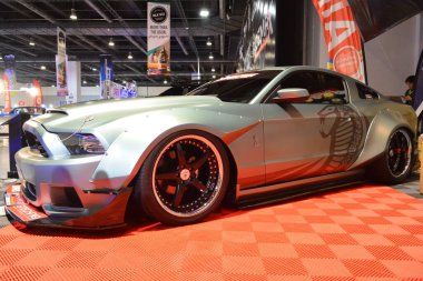 PAsay, PH - 25 Mayıs - Ford Mustang 25 Mayıs 2019 tarihinde Pasay, Filipinler 'de Trans Spor Fuarı' nda.