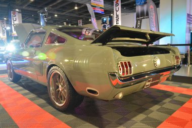 PAsay, PH - 25 Mayıs - 1965 Ford Mustang Fastback 25 Mayıs 2019 tarihinde Pasay, Filipinler 'de Trans Sport Show' da.