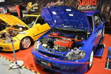 PAsay, PH - 25 Mayıs - Honda Civic 25 Mayıs 2019 tarihinde Pasay, Filipinler 'de Trans Spor Fuarında.