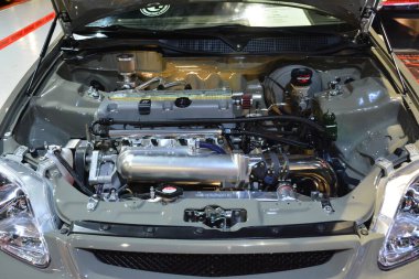 PAsay, PH - 25 Mayıs - Honda Civic 25 Mayıs 2019 tarihinde Pasay, Filipinler 'de Trans Spor Fuarında.