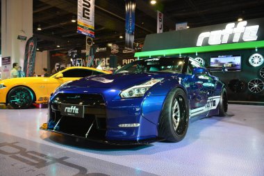 PAsay, PH - 25 Mayıs - Nissan Gtr 25 Mayıs 2019 tarihinde Pasay, Filipinler 'de Trans Spor Fuarı' nda.