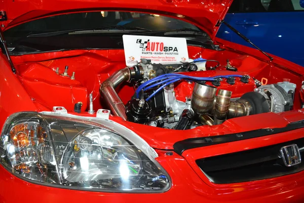 Pasay Apr Honda Civic Motor Engine Manila International Auto Show — Zdjęcie stockowe