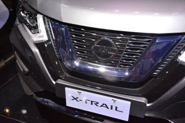 Pasay, PH - APR 7 - Nissan x Trail SUv 7 Nisan 2019 tarihinde Pasay, Filipinler 'de Manila Uluslararası Otomobil Fuarı' nda.