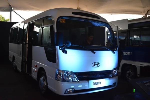 Pasay Apr Hyundai County Bus Manila International Auto Show Aprile — Foto Stock