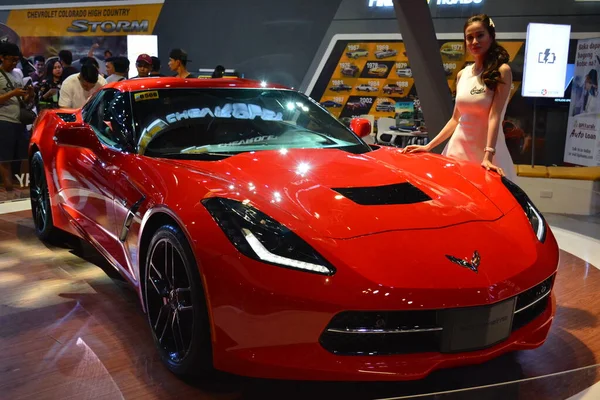 Pasay Apr Chevrolet Corvette Stingray Międzynarodowej Wystawie Samochodowej Manili Kwietnia — Zdjęcie stockowe