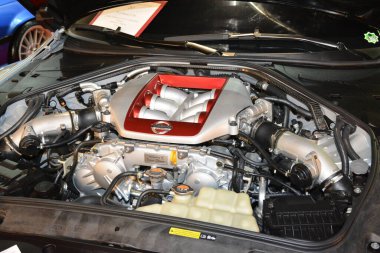 PAsay, PH - NOV 30 - Nissan gtr motor Manila Oto Salon araba fuarında 30 Kasım 2018, Pasay, Filipinler.