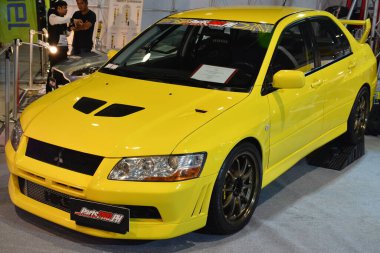 Pasay, PH - 30 NOV - Mitsubishi Lancer Evrim 7 Manila Oto Salon Araba Fuarı 30 Kasım 2018 tarihinde Pasay, Filipinler.