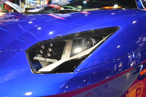 Pasay Nov Lamborghini Aventador Head Light Manila Auto Salon Car — 스톡 사진