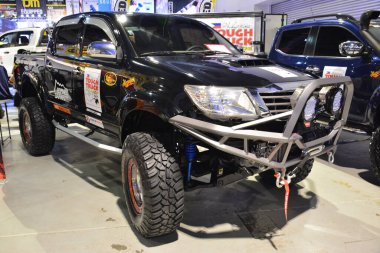 PAsay, PH - 30 NOV Nissan Navara 30 Kasım 2018 tarihinde Pasay, Filipinler 'de Manila Oto Salon araba fuarından alınmıştır..