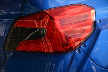 Pasay, PH-8 - Subaru impreza fren lambası 8 Aralık 2018 tarihinde Pasay, Filipinler 'de Bumper to Bumper araba fuarında.