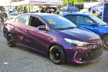 Pasay, PH-DEC 8 - Toyota vios at Bumper to Bumper car show 8 Aralık 2018, Pasay, Filipinler.