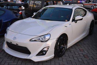 Pasay, PH-8 - Toyota 86 Bumper to Bumper araba fuarında 8 Aralık 2018, Pasay, Filipinler.