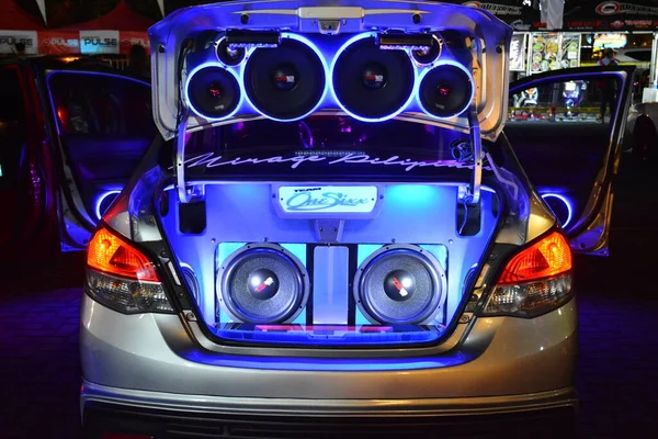 Pasay Dec Mitsubishi Mirage Sound System Bumper Bumper Car Show — 스톡 사진