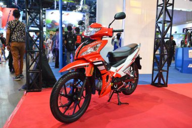 Pasay, PH - MAR 24 - Motorstar Well 125r motosiklet Inside Racing Motor Festivali ve Ticaret Fuarı 24 Mart 2019, Pasay, Filipinler.