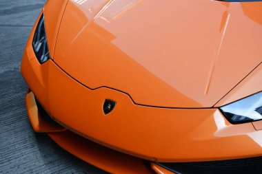 13 Temmuz 2019 'da Bonifacio Global City, Taguig, Filipinler' de Lamborghini Huracan.