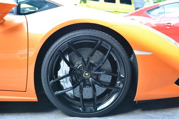 Taguig Julho Lamborghini Huracan Wheel Julho 2019 Bonifacio Global City — Fotografia de Stock