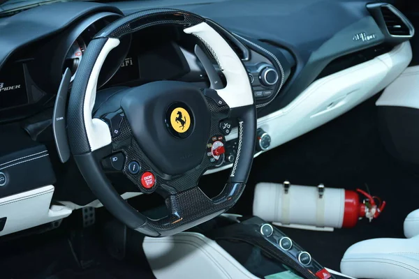 Taguig Juli Armaturenbrett Des Ferrari Supersportwagens Juli 2019 Bonifacio Global — Stockfoto