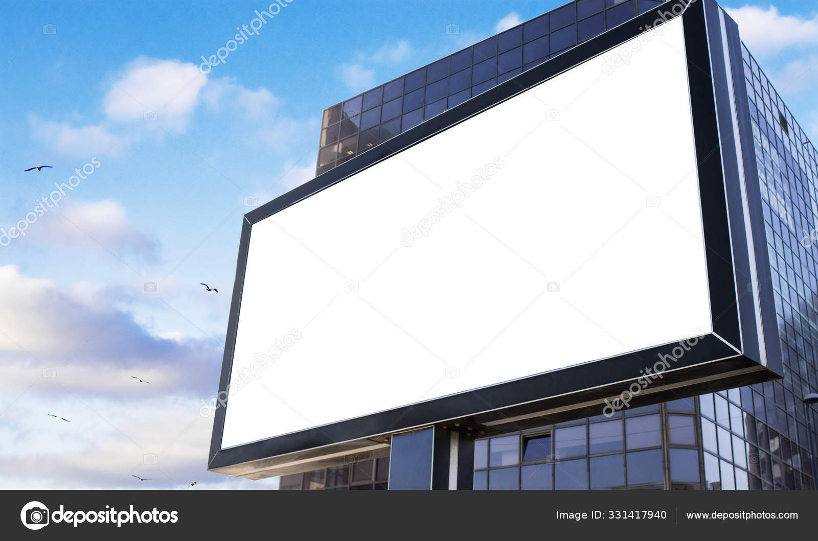 Billboard Blank Mockup Template Empty Frame Logo Text Exterior Street Billboard Blank Mockup Template Empty Frame Logo Text Exterior Street