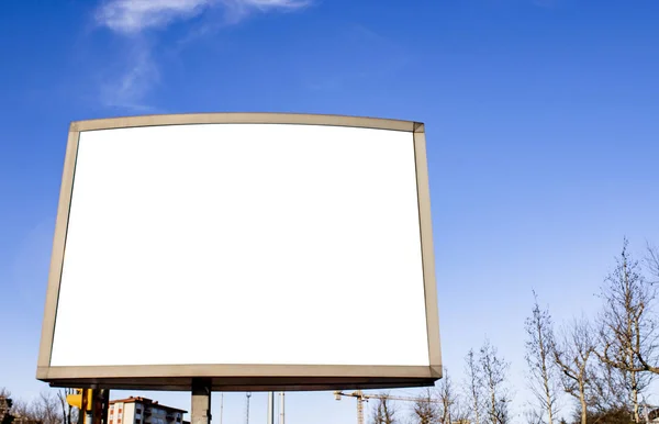 Billboard Blank Mockup Sjabloon Leeg Frame Voor Logo Tekst Exterieur — Stockfoto