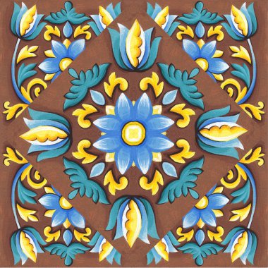 Seramik fayans, duvar kağıdı, tekstil, majolika için süs