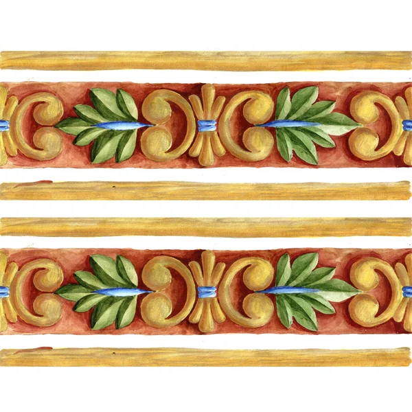 Aquarel Ornament Voor Keramische Tegels Behang Textiel Majolica — Stockfoto