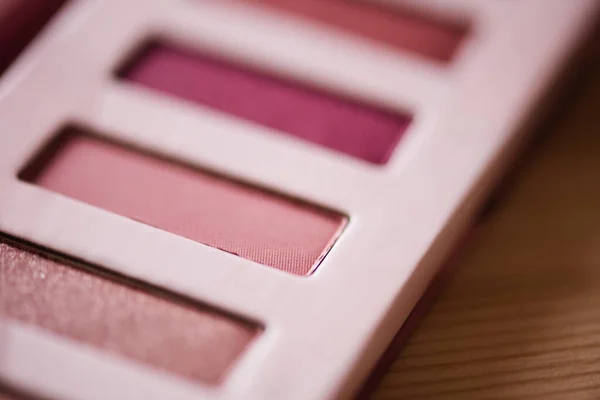 Paleta Sombras Ojos Primer Plano Colord Desnudo Producto Maquillaje — Foto de Stock