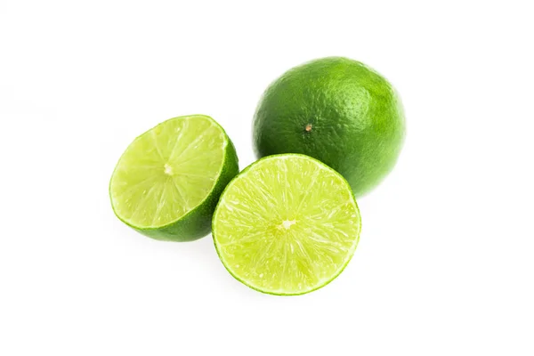 Thai lime segmenten op witte achtergrond — Stockfoto