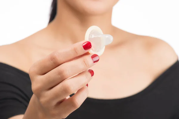 아시아 선택적 포커스와 배경에 콘돔을 — 스톡 사진