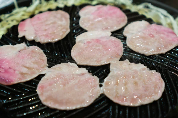Styl koreańskiego jedzenie z grilla z przystawka — Zdjęcie stockowe