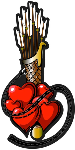 Tatouage Saint Valentin Format Vectoriel — Image vectorielle