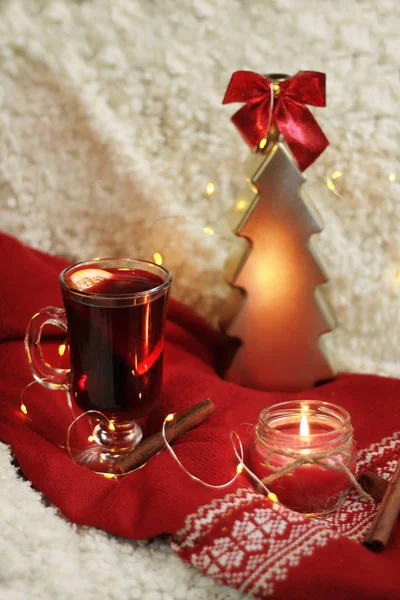 Composition Mulled Wine Candles — Stock Photo, Image