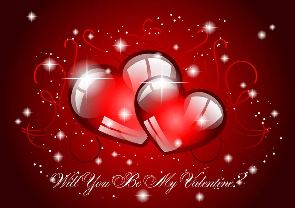 Budete Můj Valentine Roztomilé Karty Banner Leták Plakát Poukaz Nebo — Stockový vektor