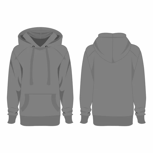 Grey hoodie vector — Stock Vector
