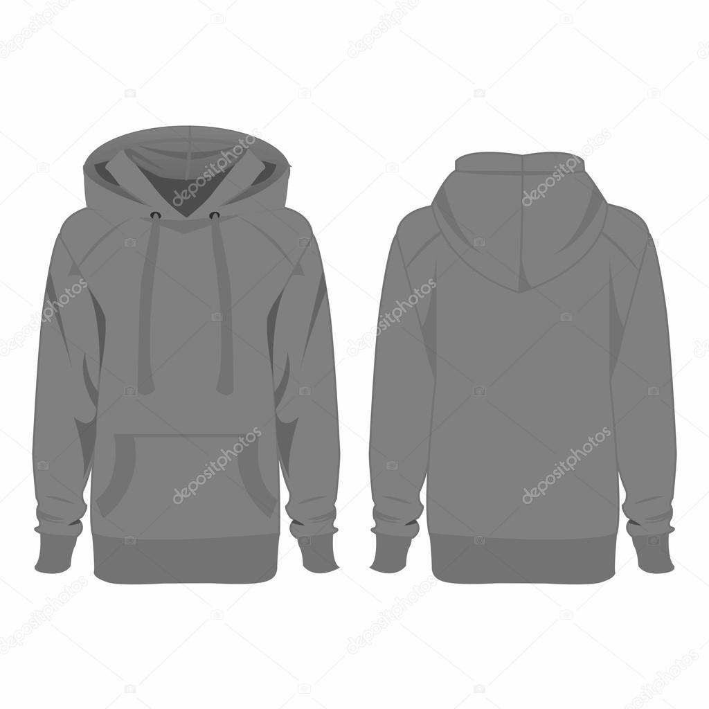 Grey hoodie vector