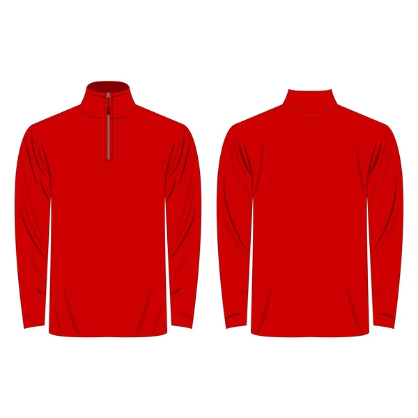 Langärmeliges rotes Hemd — Stockvektor