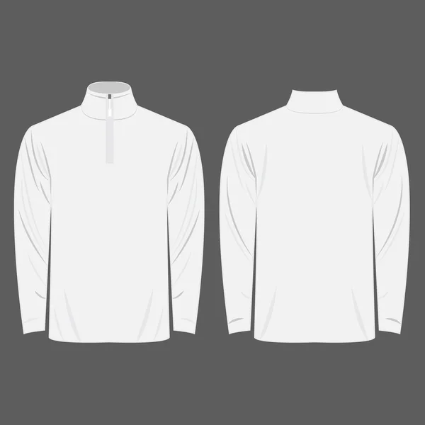 Langarm weißes Hemd — Stockvektor