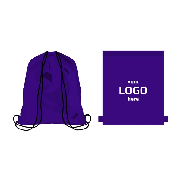 Sporttasche violette Farbe — Stockvektor