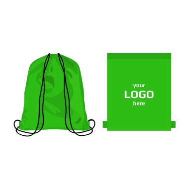 sport bag light green color clipart