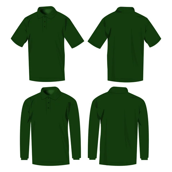 Grünes Poloshirt und Polo — Stockvektor