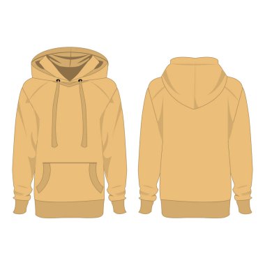 Hafif kahverengi hoodie izole vektör